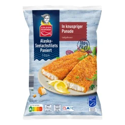 GOLDEN SEAFOOD Alaska-Seelachsfilets* Dosenfisch & Tiefkühlfisch Bei Aldi Nord