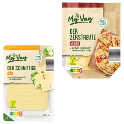 MYVAY Der Schnittige / Der Zerstreute* Milchersatz & Käseersatz Bei Aldi Nord.