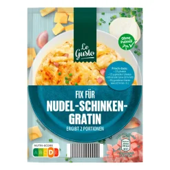 LE GUSTO Fix Nudel-Schinken-Gratin* Fix-Produkte Bei Aldi Nord.