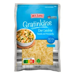 MILSANI Gratinkäse gerieben* Scheibenkäse & Geriebener Käse Bei Aldi Nord.