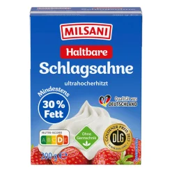 MILSANI Haltbare Schlagsahne* Butter, Sahne & Sauerrahm Bei Aldi Nord