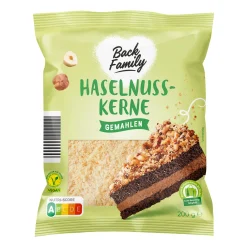 BACK FAMILY Haselnusskerne gemahlen* Backzutaten, Backmischungen & Dekor Bei Aldi Nord.|Vegane Fertigprodukte & Vorräte Bei Aldi Nord.