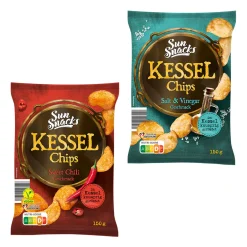 SUN SNACKS Kesselchips* Chips & Salzgebäck Bei Aldi Nord.