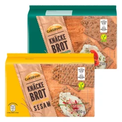 GOLDÄHREN Knäckebrot* Brot & Toast Bei Aldi Nord.|Vegane Fertigprodukte & Vorräte Bei Aldi Nord.