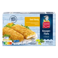 GOLDEN SEAFOOD Knusperfilets* Dosenfisch & Tiefkühlfisch Bei Aldi Nord