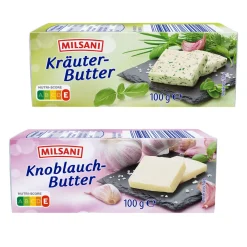 MILSANI Kräuter- / Knoblauch-Butter* Butter, Sahne & Sauerrahm Bei Aldi Nord