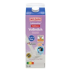 MILSANI Laktosefreie H-Milch* Milch & Milchgetränke Bei Aldi Nord.