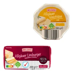 MILSANI Limburger / Allgäuer* Frischkäse & Weichkäse Bei Aldi Nord.