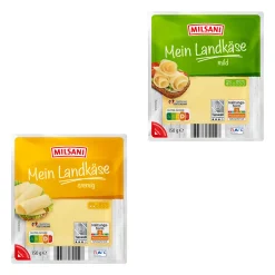 MILSANI Mein Landkäse* Scheibenkäse & Geriebener Käse Bei Aldi Nord.