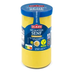 DELIKATO Mittelscharfer Senf* Dips, Saucen & Dressings Bei Aldi Nord.|Vegane Fertigprodukte & Vorräte Bei Aldi Nord.