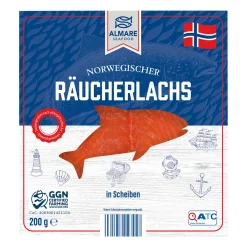 ALMARE Norwegischer Räucherlachs* Frischer Fisch & Räucherfisch Bei Aldi Nord.