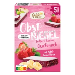 GOLDEN BRIDGE Obstriegel* Haferflocken, Müsli & Müsliriegel Bei Aldi Nord.