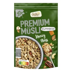 GOLDEN BRIDGE Premium-Müsli* Haferflocken, Müsli & Müsliriegel Bei Aldi Nord.