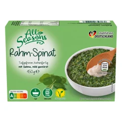 ALL SEASONS Rahmspinat* Tiefkühlgemüse Und -Obst Bei Aldi Nord.