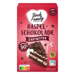 BACK FAMILY Raspelschokolade* Eisbecher & Eis-Toppings Bei Aldi Nord.