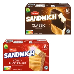 MUCCI Sandwich-Eis* Waffeleis & Eis Am Stiel Bei Aldi Nord.