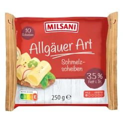 MILSANI Schmelzkäsescheiben* Scheibenkäse & Geriebener Käse Bei Aldi Nord.