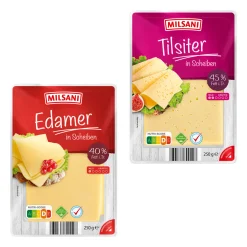 MILSANI Schnittkäse* Scheibenkäse & Geriebener Käse Bei Aldi Nord.