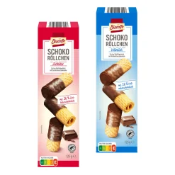 BISCOTTO Schoko-Waffelröllchen* Kekse & Cookies Bei Aldi Nord.
