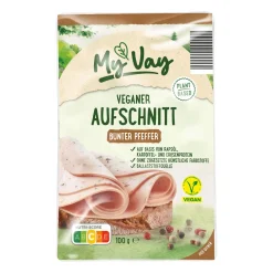 MYVAY Veganer Aufschnitt* Wurstaufschnitt & Streichwurst Bei Aldi Nord.|Vegane Fertigprodukte & Vorräte Bei Aldi Nord.
